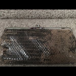 Snake Skin HOBO brand leather wallet clutch